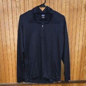 Patagonia Black Capilene Pullover 1/4 Zip-up Size Medium